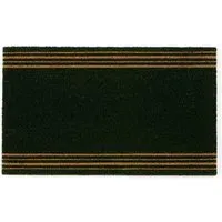 Forest Green Stripes Coir Doormat - Green