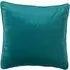 Hyde Square Velvet Cushion with Piped Edge - Teal