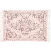 Kew Antique Print Rug with Tassel - Cream