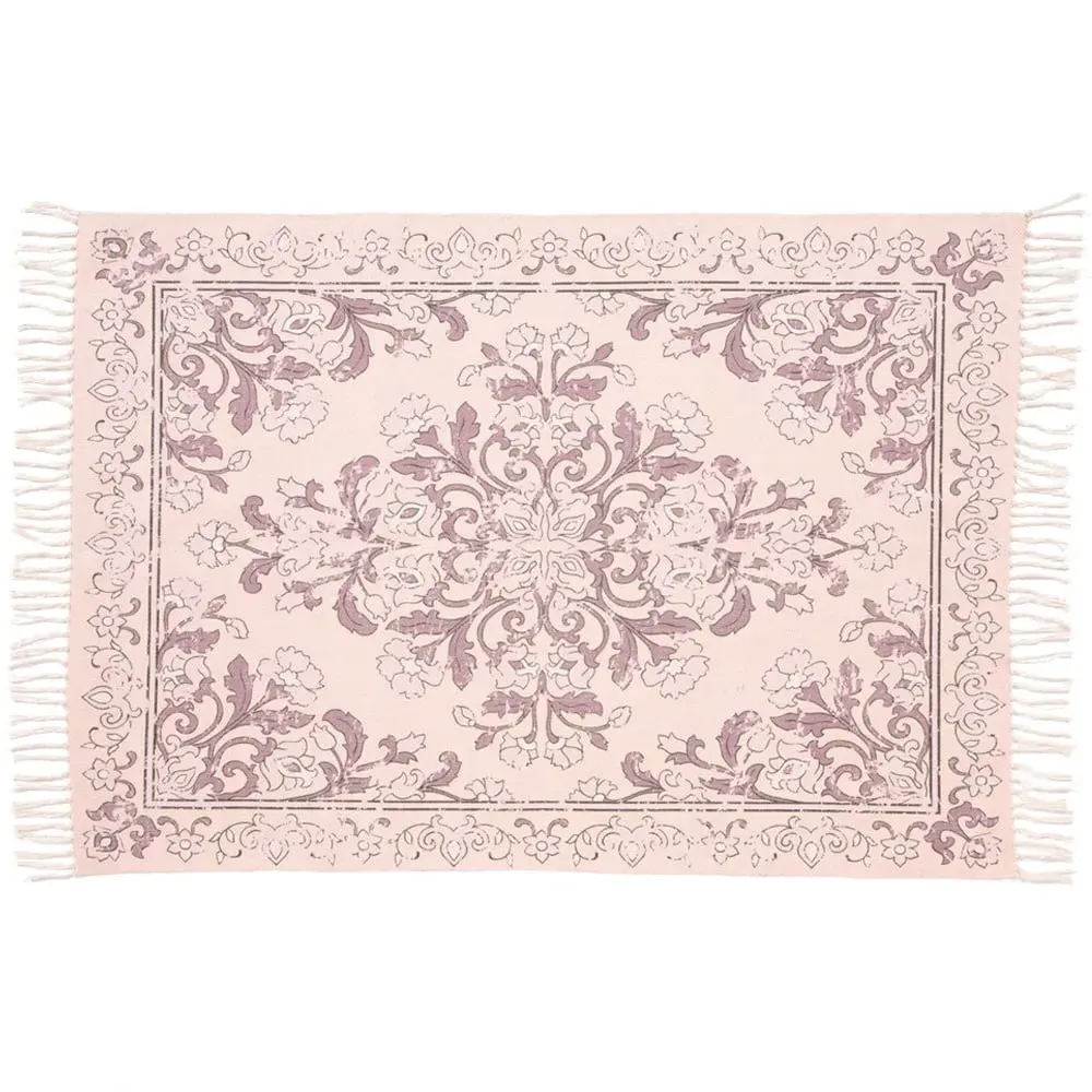 Kew Antique Print Rug with Tassel - Cream image