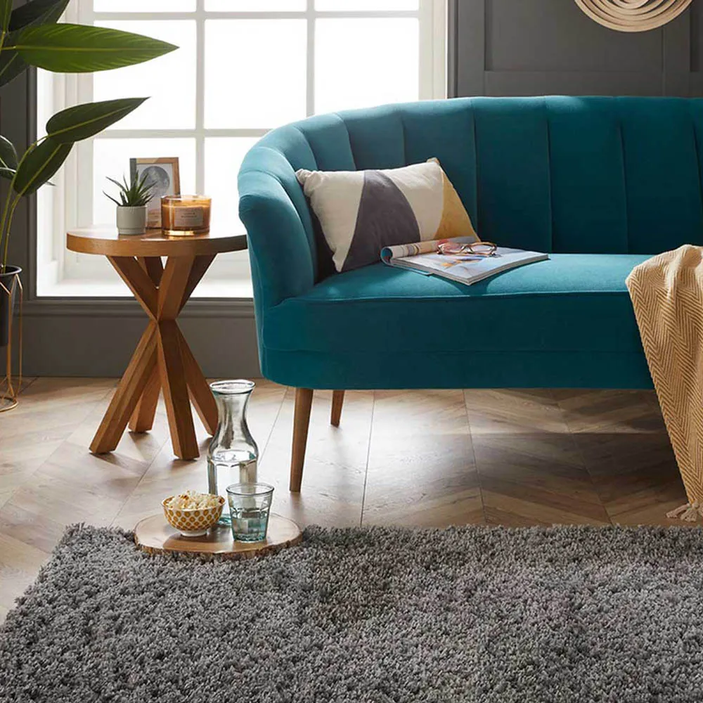 Larissa Shaggy Rug - Charcoal, Polypropylene