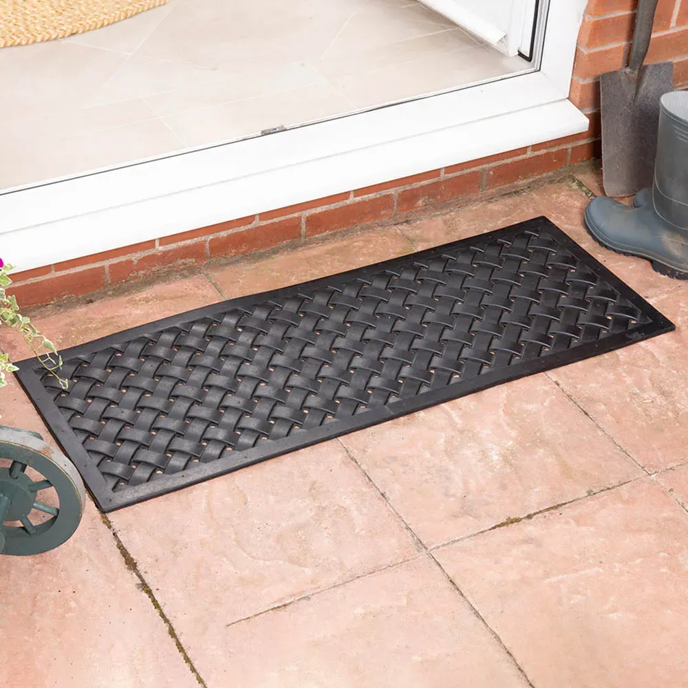 Mud Stopper Rubber Doormat - Reddish Black