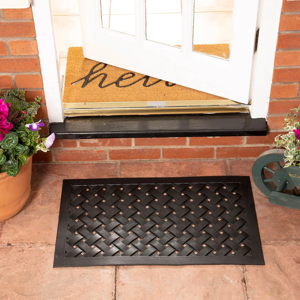 Mud Stopper Rubber Doormat - Reddish Black