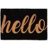 Natural Hello Coir Doormat - Brown