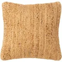 Sherwood Square Cushion with Cotton Back - Cream, Jute