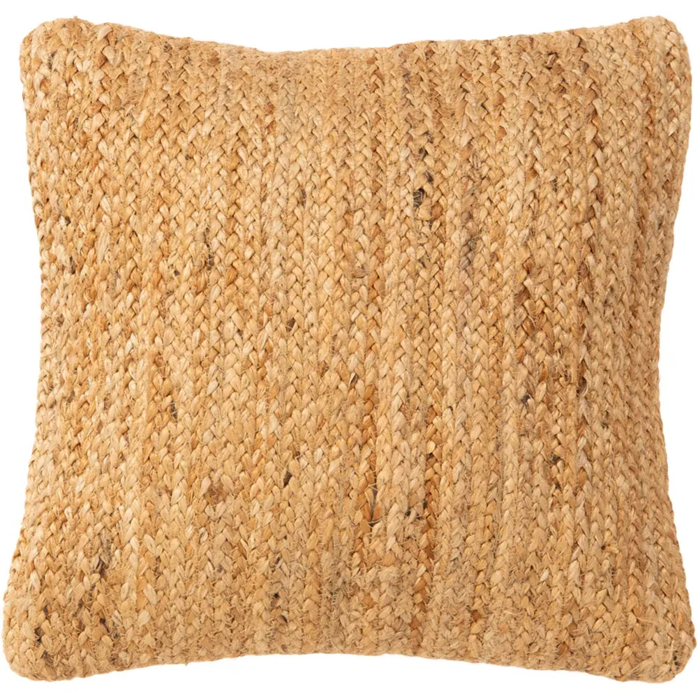 Sherwood Square Cushion with Cotton Back - Cream, Jute image