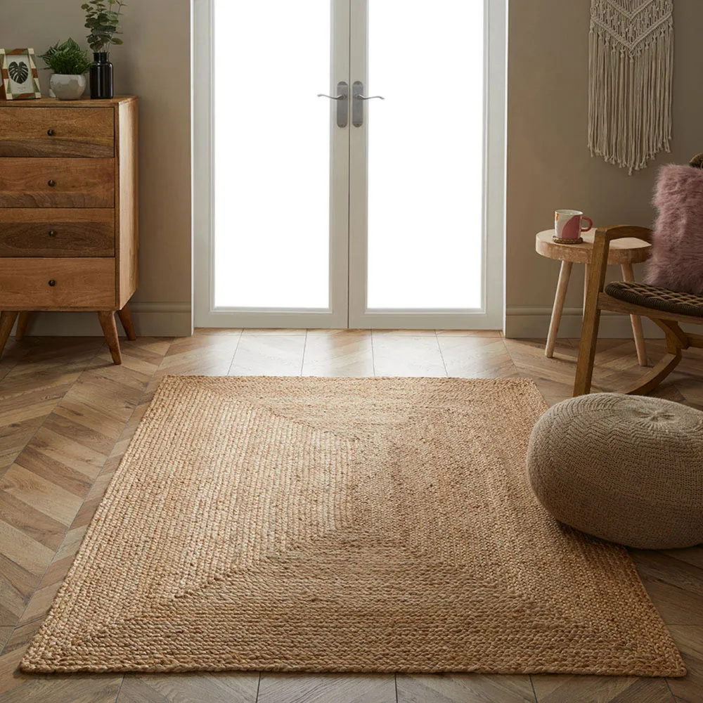 Stockport Braided Rug - Brown, Jute