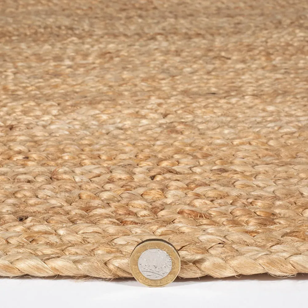 Stockport Braided Rug - Brown, Jute
