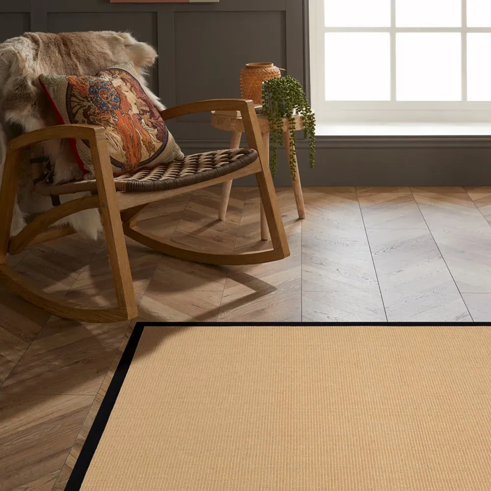 Swinton Sisal Jute Boucle Rug - Black