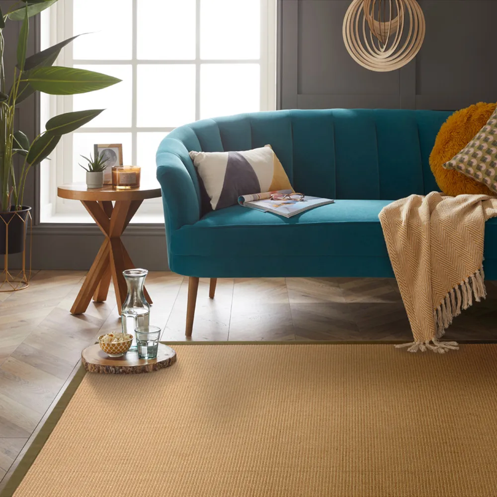 Swinton Sisal Jute Boucle Rug - Green