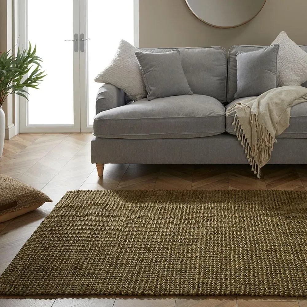Whitefield Braided Rug - Olive, Jute
