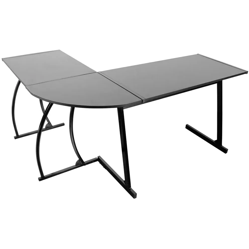 L-Shaped Computer Desk - Black