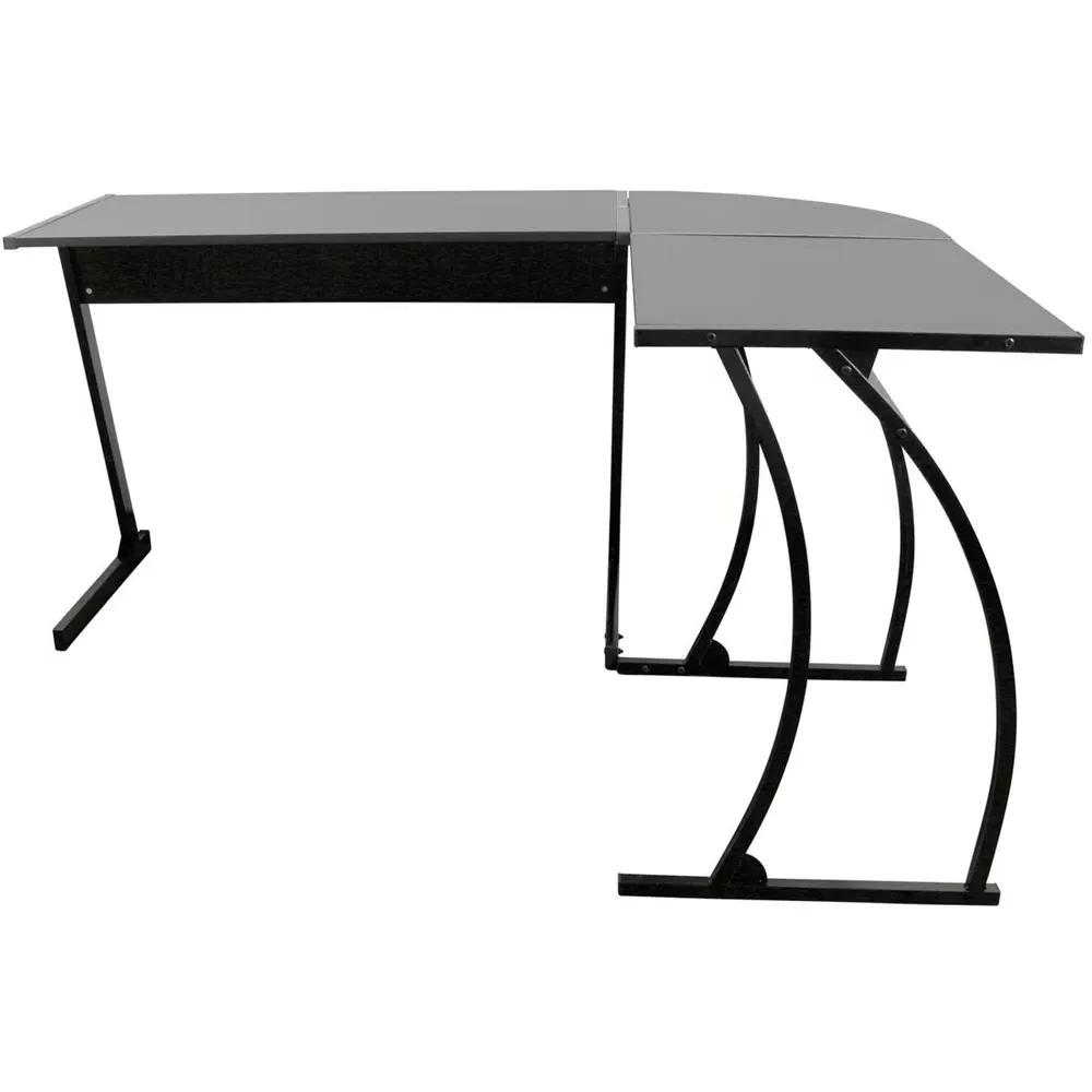 L-Shaped Computer Desk - Black