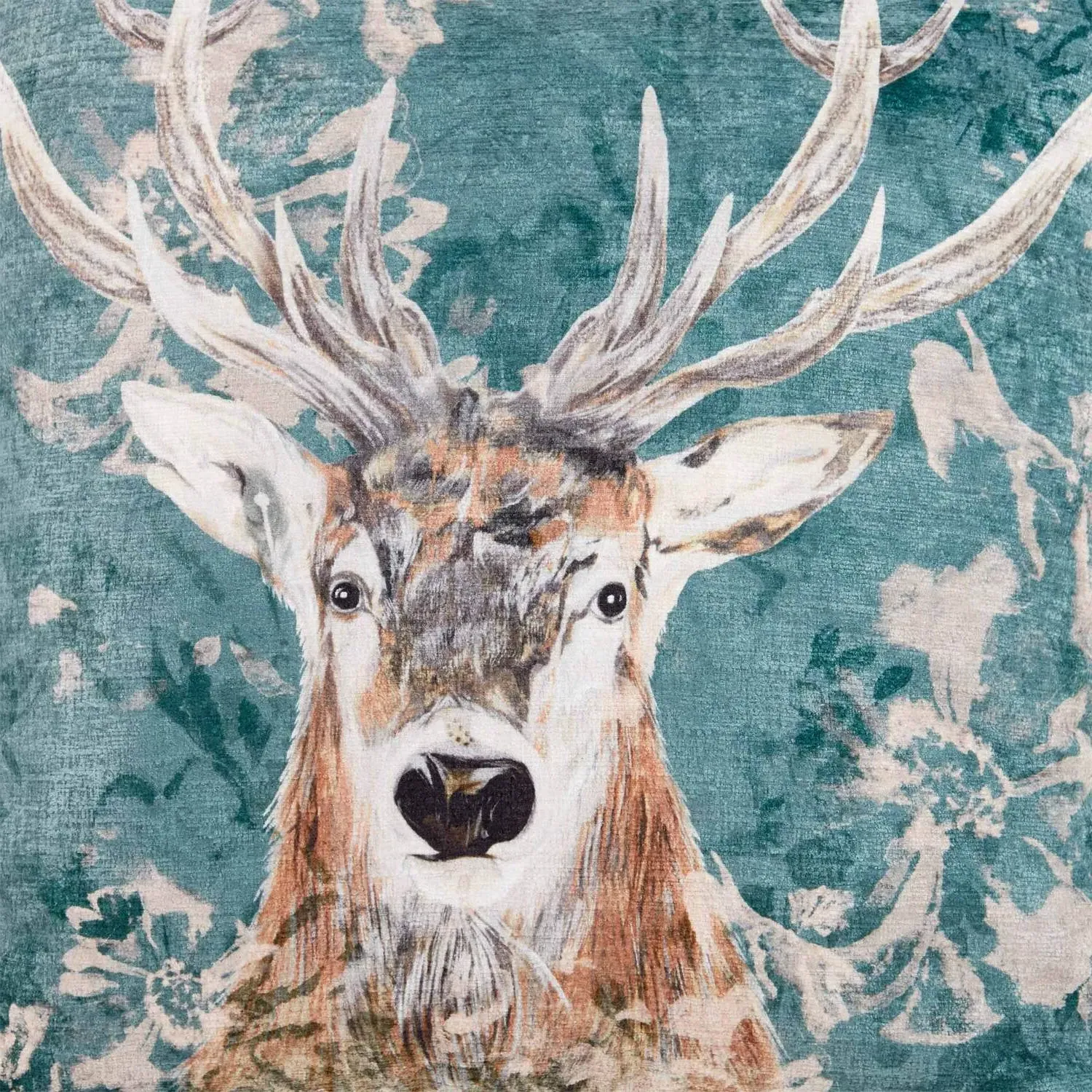 Avebury Stag Cushion - Petrol