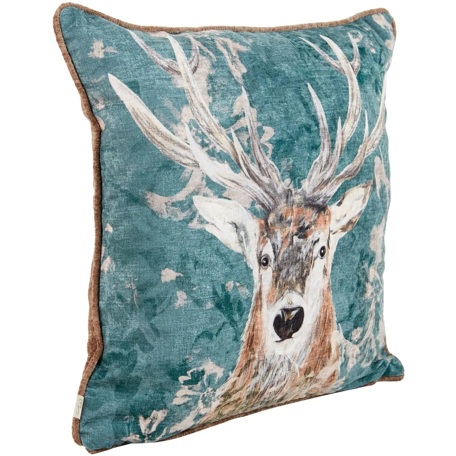 Avebury Stag Cushion - Petrol