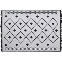 Ahanu Reversible Rug - White, Cotton