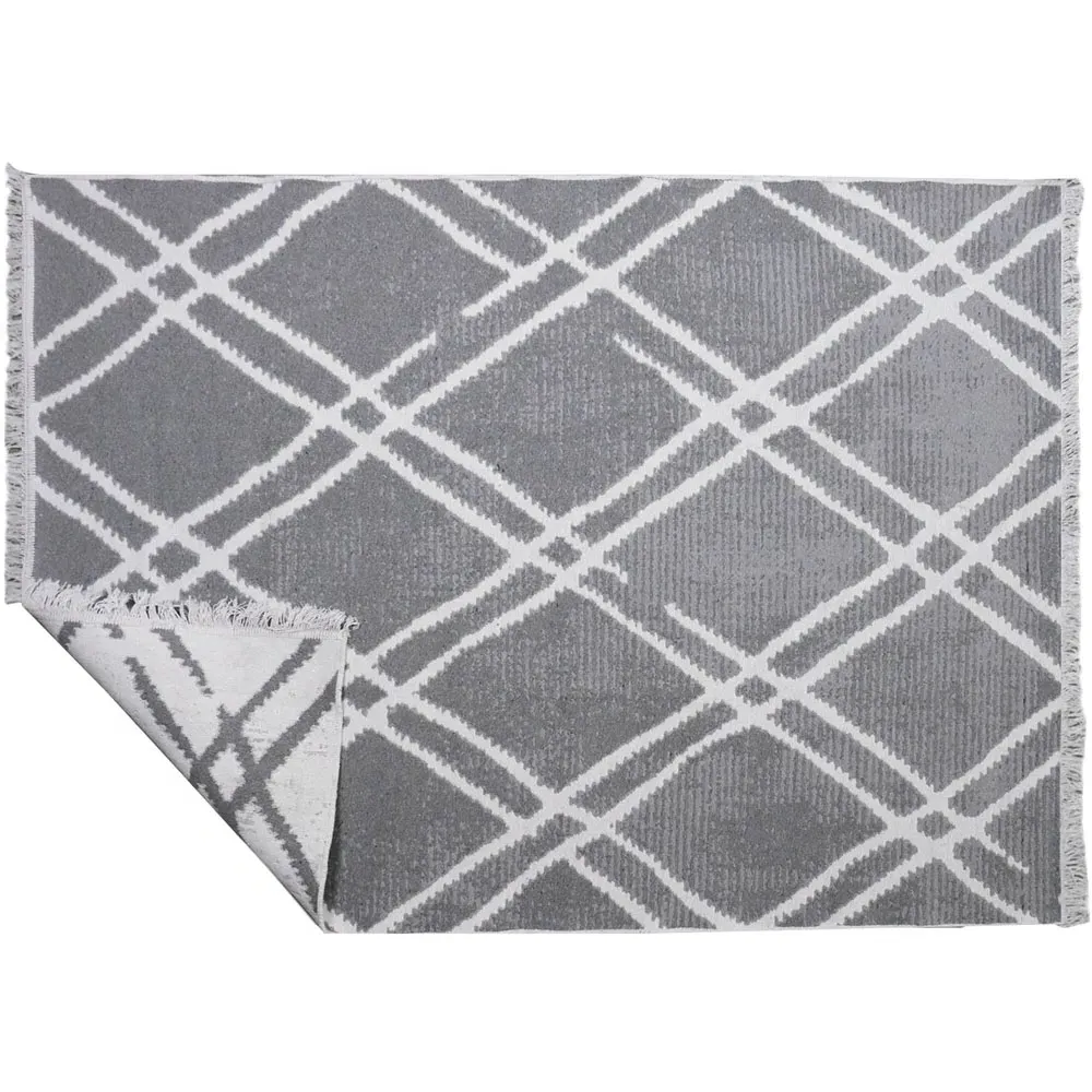 Anders Reversible Rug - White, Cotton