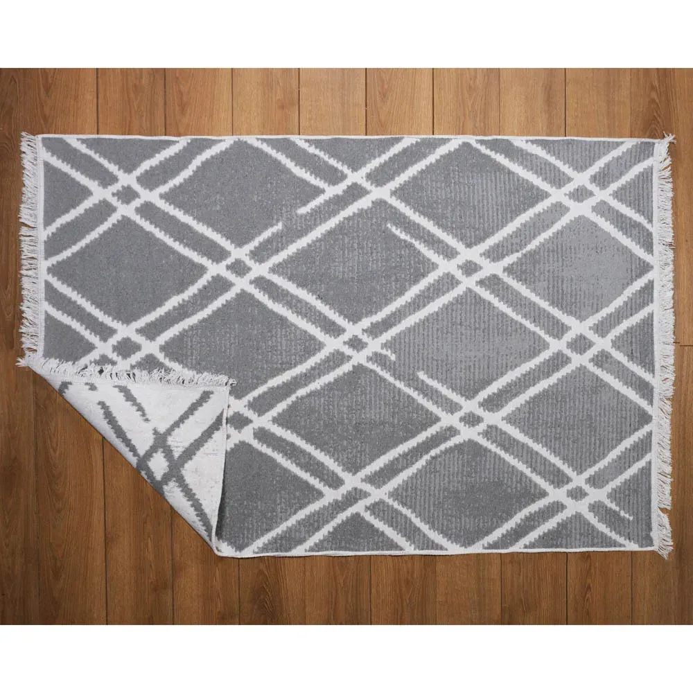Anders Reversible Rug - White, Cotton