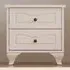 ANNE 2 Drawer Bedside Table - White