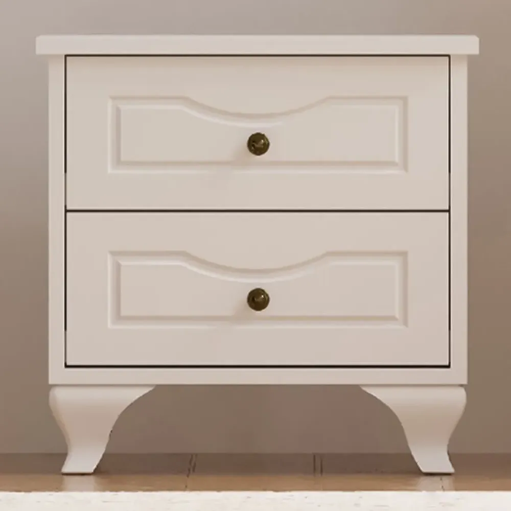 ANNE 2 Drawer Bedside Table - White image
