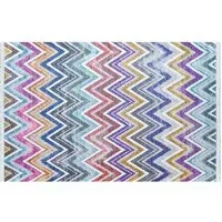 Celeste Multicolour Rug - White, Cotton