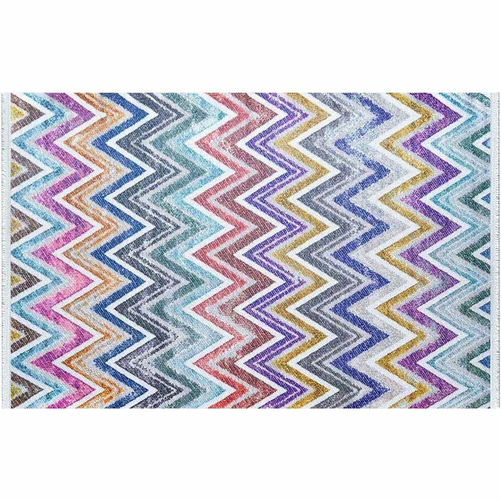 Celeste Multicolour Rug - White, Cotton image