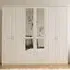 Charlotte 6 Door 2 Drawer Wardrobe with Mirror - White