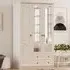 CHLOE 3 Door Mirrored Wardrobe with Storage - White
