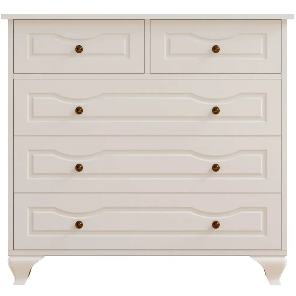 Chloe 5 Drawer Chest of Drawers - White