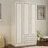CLEMENT 3 Door Wardrobe with Storage - White