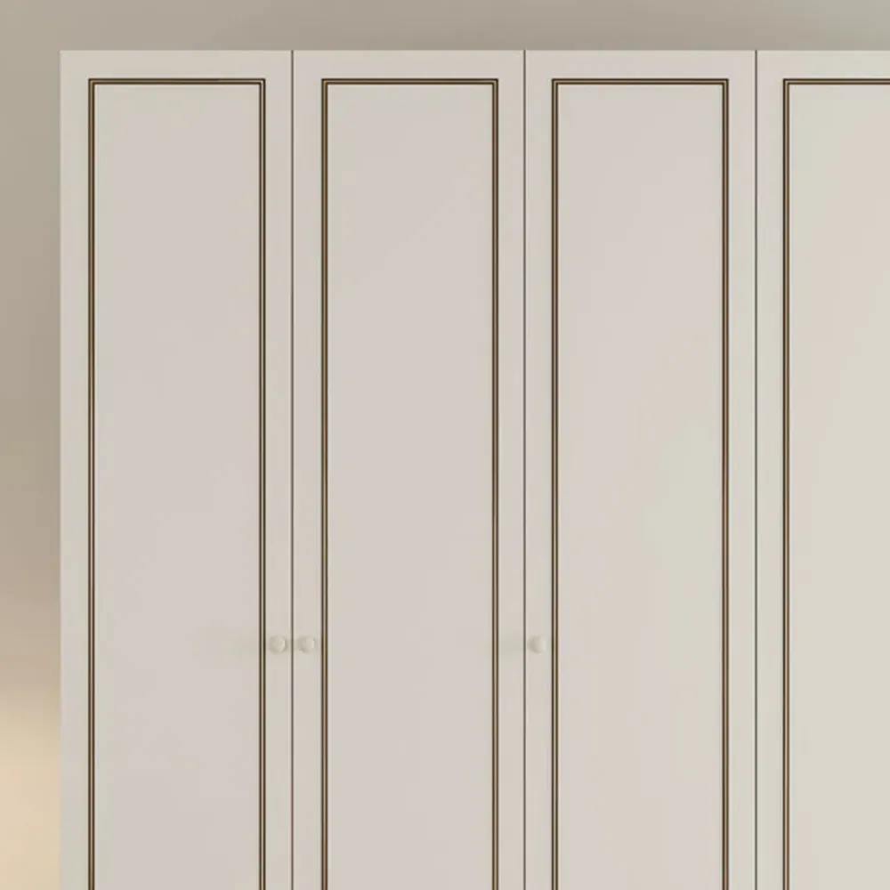 CLEMENT 5 Door Wardrobe - White