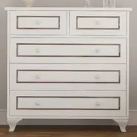 CLEMENT 5 Drawer Chest of Drawers - White