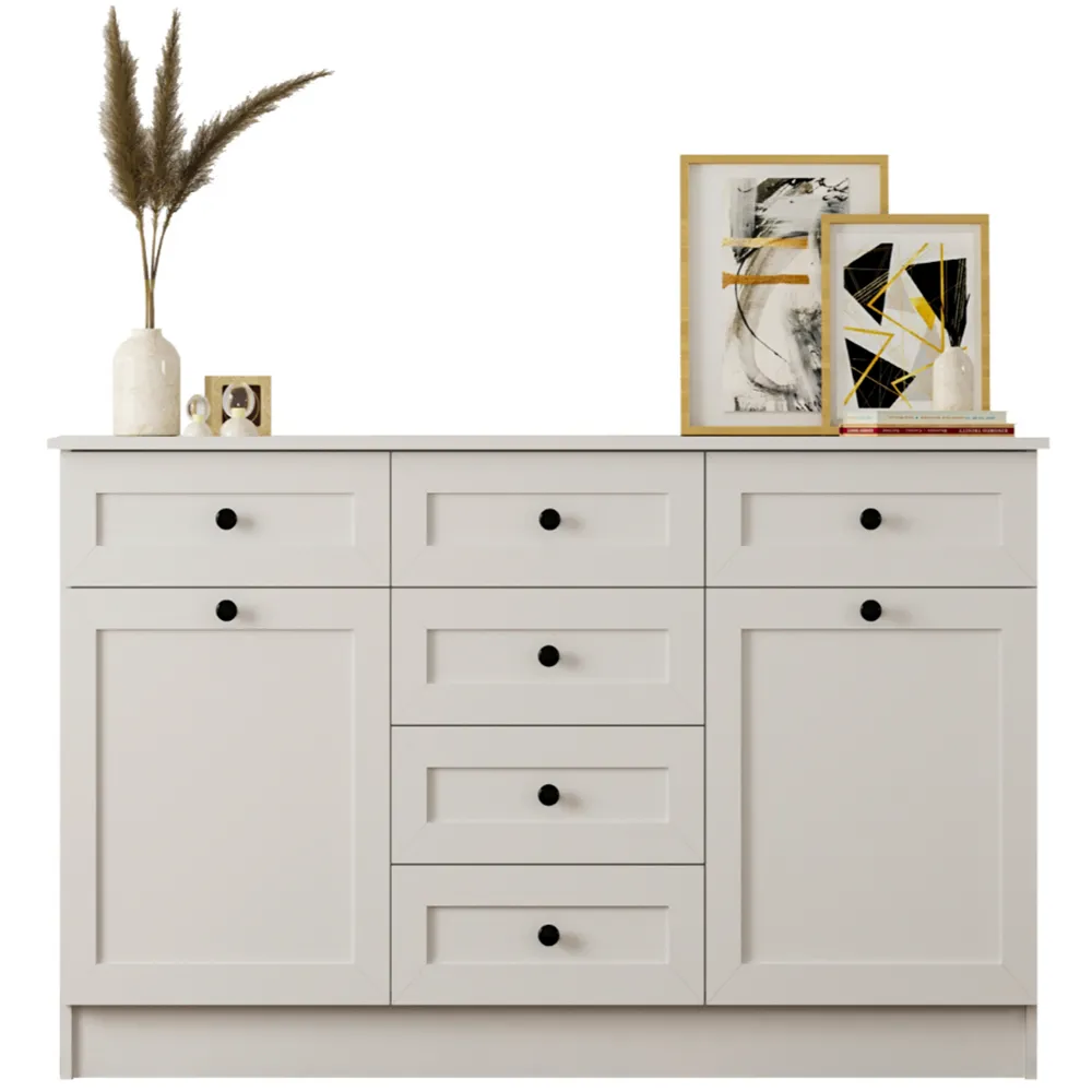 DAISY 2 Doors 6 Drawers Sideboard - White