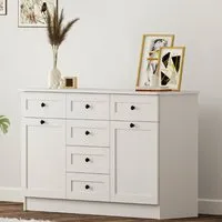 DAISY 2 Doors 6 Drawers Sideboard - White
