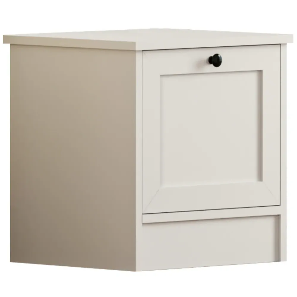 DAISY Single Door Bedside Table - White