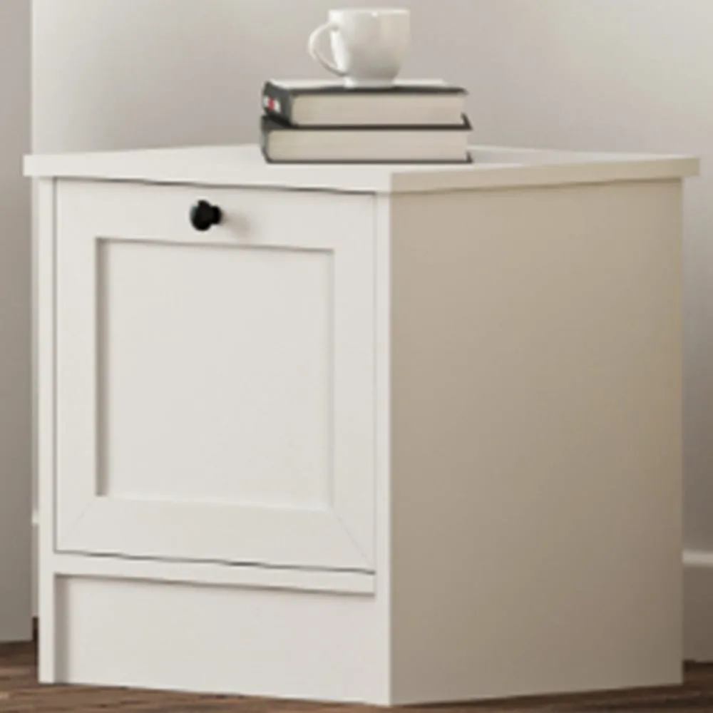 DAISY Single Door Bedside Table - White image