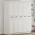 DAISY XL 5-Door Wardrobe - White, MDF