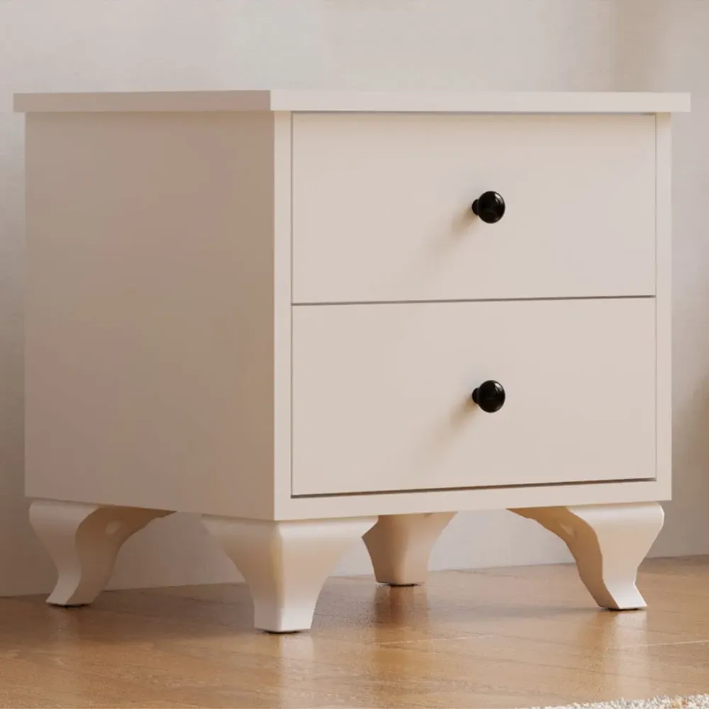 ECU 2 Drawer Bedside Table - White