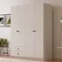 ECU 4 Door 2 Drawer Wardrobe - White