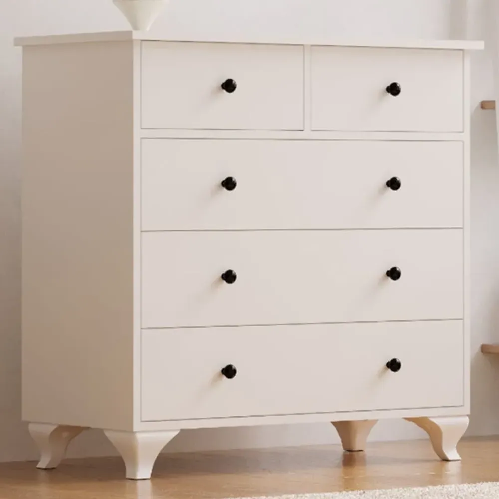 ECU 5 Drawer Chest of Drawers - White
