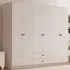 ECU 6 Door 2 Drawer Wardrobe - White