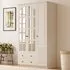 Elise 3 Door 2 Drawer Mirrored Wardrobe - White