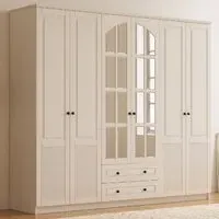 Elise 6 Door 2 Drawer Wardrobe - White