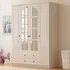 Elise Extra Large 4 Door 2 Drawer Mirror Wardrobe - White
