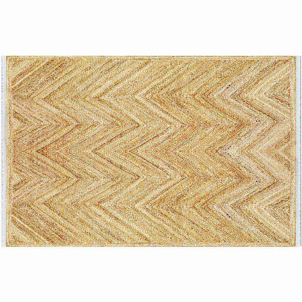 Gold Rug with Tassels - White, Cotton
