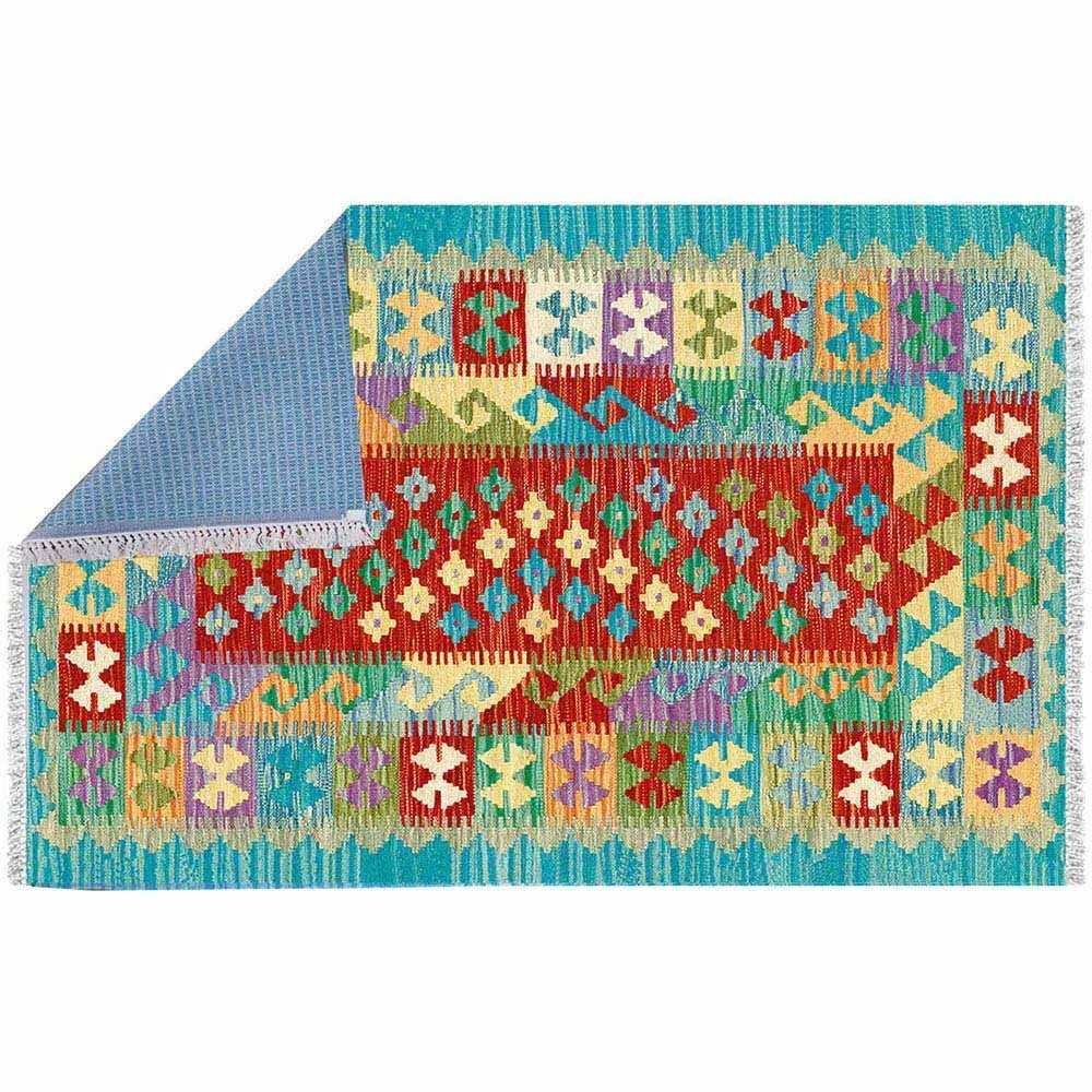 Harmony Multicolour Rug - White, Cotton