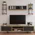 INGO Single Door TV Unit with Drawers - Black, Walnut