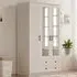 JULIET 3 Door Mirror Wardrobe with Drawers - White