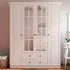 MAISON 4 Door 2 Drawer Mirror Wardrobe - White