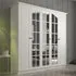 MAISON 5 Door Mirror Wardrobe - White